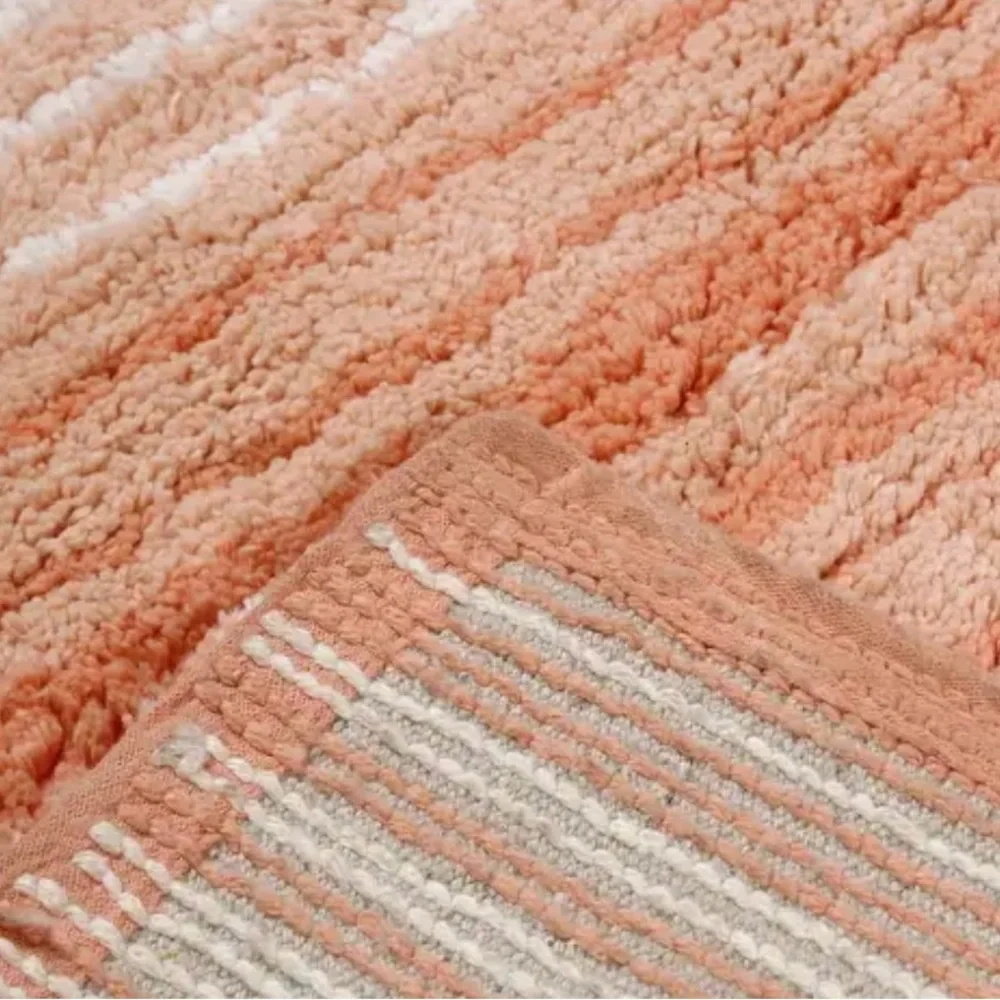 Gradiation Collection Absorbent Cotton 4 Piece Set Machine Washable Bath Rug